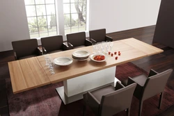 Kitchen table design in modern style