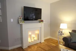 Living Room Imitation Fireplace Photo