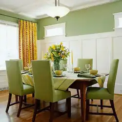 Colors combined with olive color in the kitchen interior photo