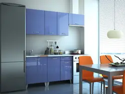Color combination with blue in the kitchen interior