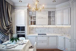 Photo Of A Classic Kitchen With Light Facades