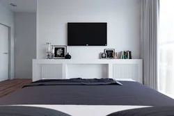 TV in the bedroom interior design photo