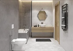 Finishing The Bathroom With Porcelain Tiles Photo