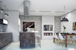 Loft Style Kitchen In Light Colors Photo