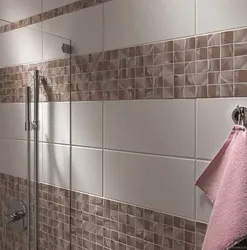 Ванна бөлмесінің фото дизайнында плиткаларды біріктіріңіз