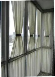 Curtains On The Loggia In The Interior Photo