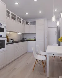 Kitchen In White Design Photo And Wall Color