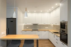 Kitchen in white design photo and wall color