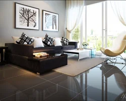 Brown Floor Living Room Design