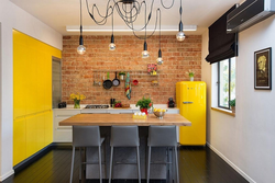 Fashionable wall design in the kitchen