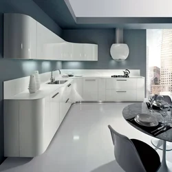 Kitchens in white colors interior modern style