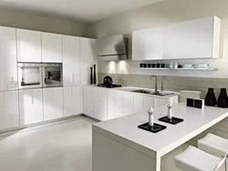 Kitchens in white colors interior modern style