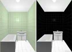 Як візуальна павялічыць ванную з дапамогай пліткі фота