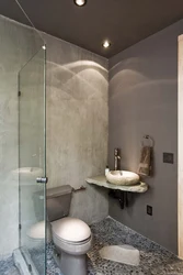 Bathroom plaster in the interior photo