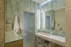 Bathroom plaster in the interior photo