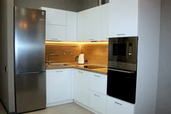 Kitchen Photo Design With Built-In Refrigerator