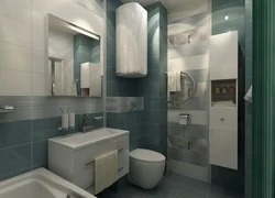 Bathroom and toilet in a one-room apartment design