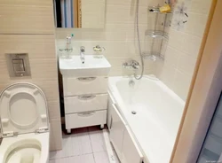 Bir otaqlı mənzil dizaynında hamam və tualet
