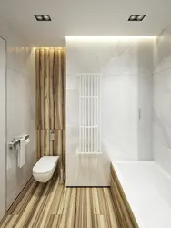 Бір бөлмелі пәтер дизайнындағы ванна мен дәретхана
