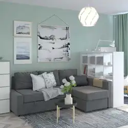 Living room interior in ikea style