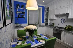 Photo of kitchen with Gzhel