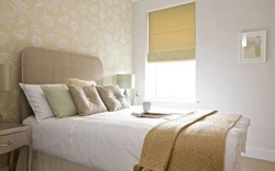 Wallpaper in a small bedroom in a modern style photo