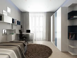 Bedroom interior in a modern style for a guy