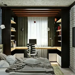Интерьер спальни в современном стиле для парня