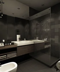 Bathroom design in dark colors