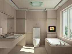 Photo design of a bathroom combined with a toilet in a modern style