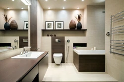 Photo design of a bathroom combined with a toilet in a modern style