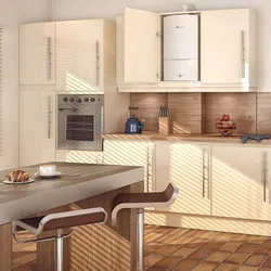 Кухни с газовым котлом с окном дизайн фото