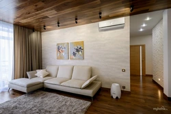 Laminate On The Walls In The Interior Of The Living Room Apartment Photo
