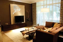 Brown Living Room Interior Design