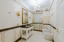 Bathroom design with gold