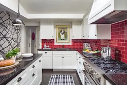 Beautiful tiles for the kitchen in the interior photo