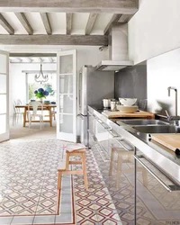 Beautiful Tiles For The Kitchen In The Interior Photo
