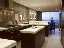 Island In The Kitchen Photo In A Modern Apartment