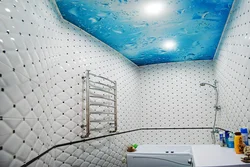 Photo of suspended ceilings in the bathroom design