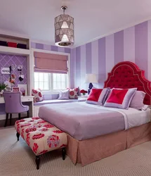 Нежно розовая спальня фото