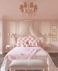 Далікатна ружовая спальня фота
