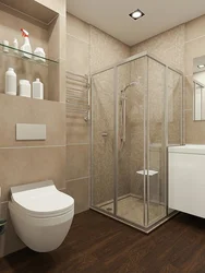 Design of bathtubs with shower cabin and toilet