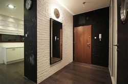 Brick design in the hallway interior