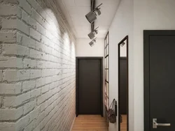 Brick design in the hallway interior