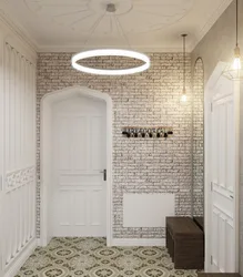 Brick design in the hallway interior