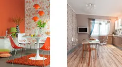 Wallpaper for an orange kitchen photo which one is suitable