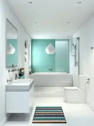 Дизайн ванной комнаты в бирюзовом тоне