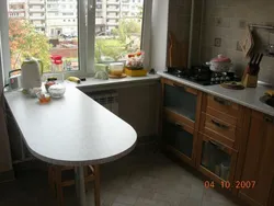 Kitchens With A Table On The Windowsill Photo