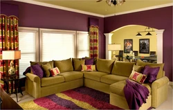 Color combinations in the living room interior photo