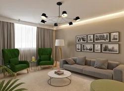 Color combinations in the living room interior photo